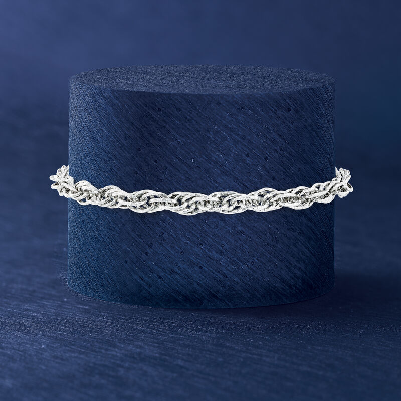 Sterling Silver Rope-Chain Bracelet image number 2