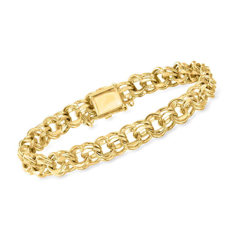 C. 1980 Vintage 14kt Yellow Gold Cable-Link Bracelet. 8&quot; image number 0