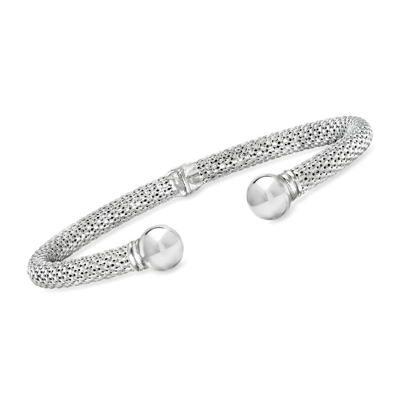 Sterling Silver Ball Cuff Bracelet image number 0