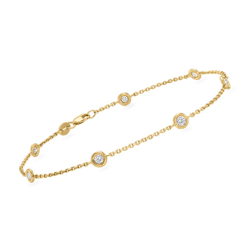 .50 ct. t.w. Diamond Station Bracelet in 14kt Yellow Gold image number 0