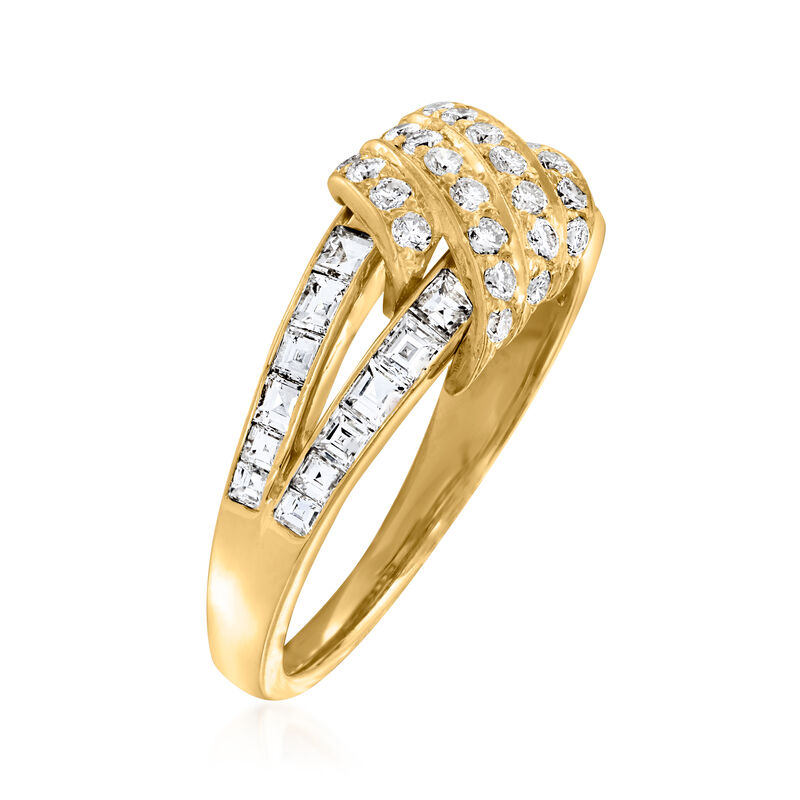C. 1988 Vintage 1.50 ct. t.w. Diamond Fashion Ring in 18kt Yellow Gold with British Hallmark image number 2