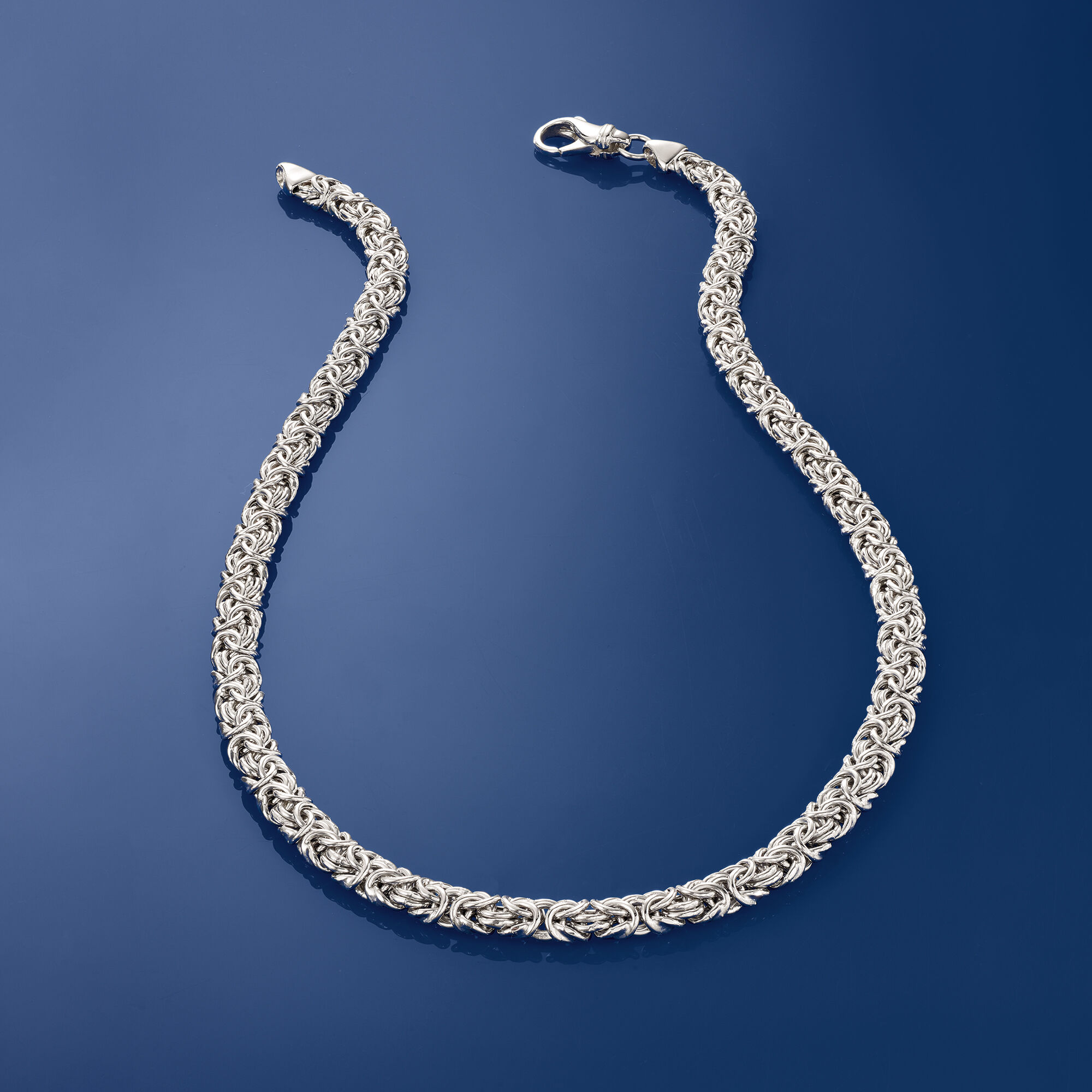 Sterling Silver Classic Byzantine Necklace