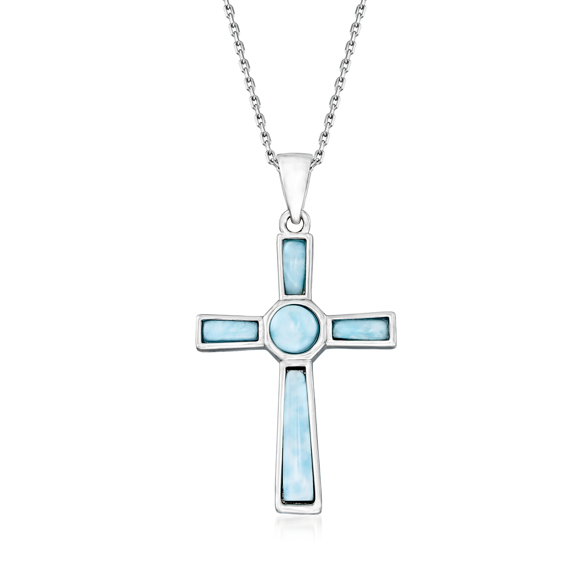 Premier Collection Double-Sided Crescent Larimar Pendant