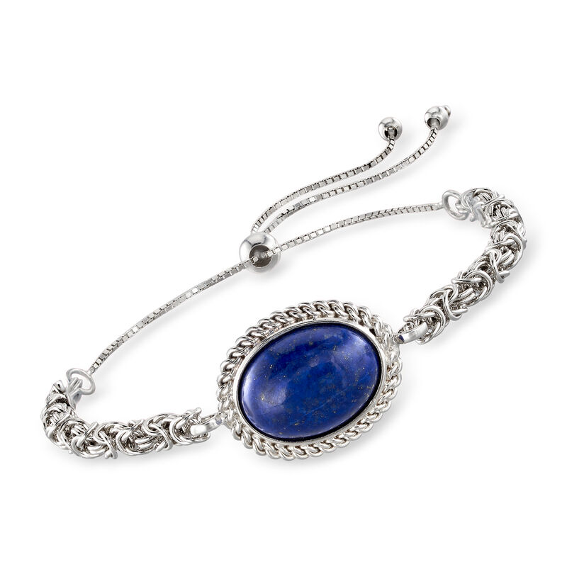Lapis Byzantine Bolo Bracelet in Sterling Silver image number 0