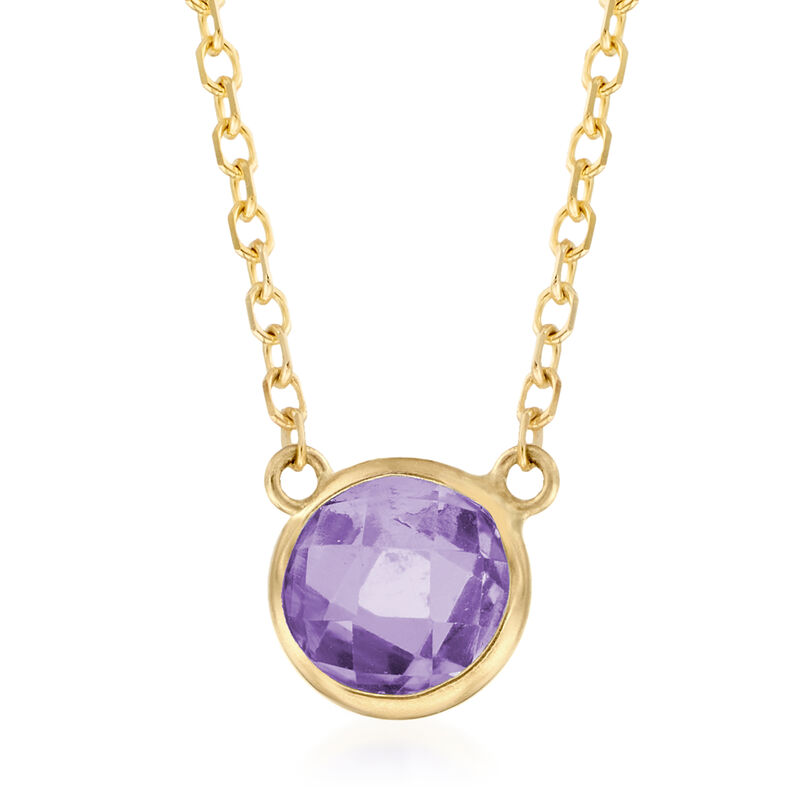 .90 Carat Amethyst Necklace in 14kt Yellow Gold image number 0