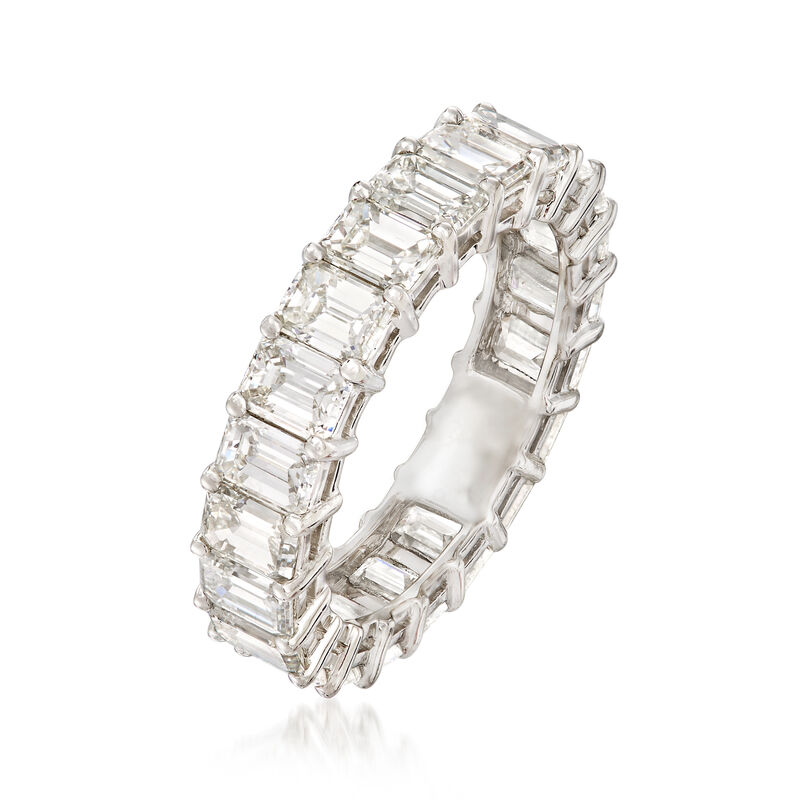 5.00 ct. t.w. Emerald-Cut Diamond Eternity Band in Platinum. Size 6 image number 2