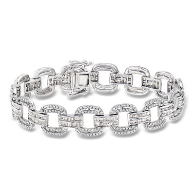 5.04 ct. t.w. Diamond Link Bracelet in Sterling Silver