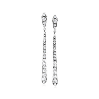 1.50 ct. t.w. Diamond Linear Earrings in Sterling Silver