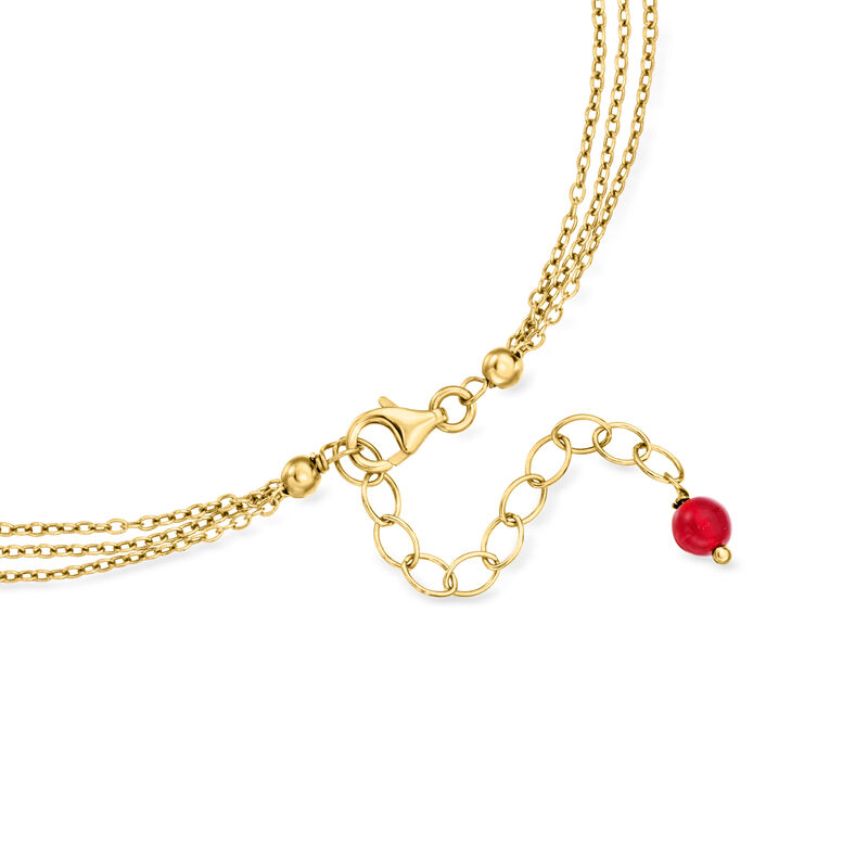 Italian Multicolored Murano Glass Floral Pendant Necklace in 18kt Gold Over Sterling. 18&quot; image number 2