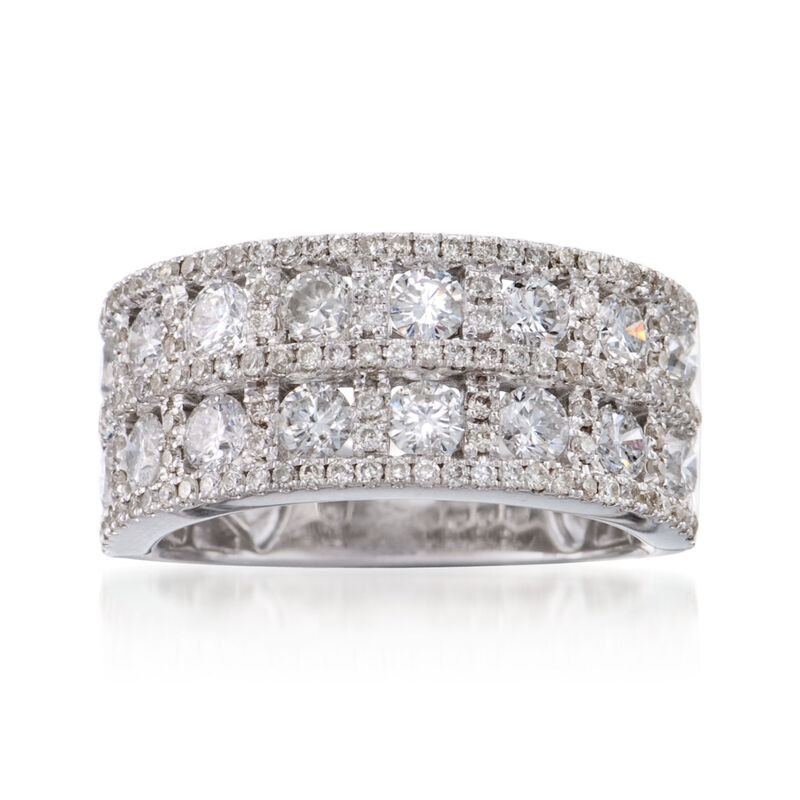 2.19 ct. t.w. Diamond Wide-Band Ring in 18kt White Gold image number 0