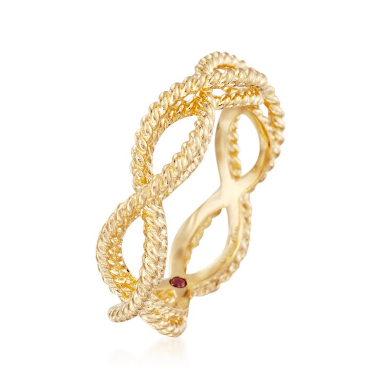 Roberto Coin &quot;Barocco&quot; 18kt Yellow Gold Braided Ring image number 2