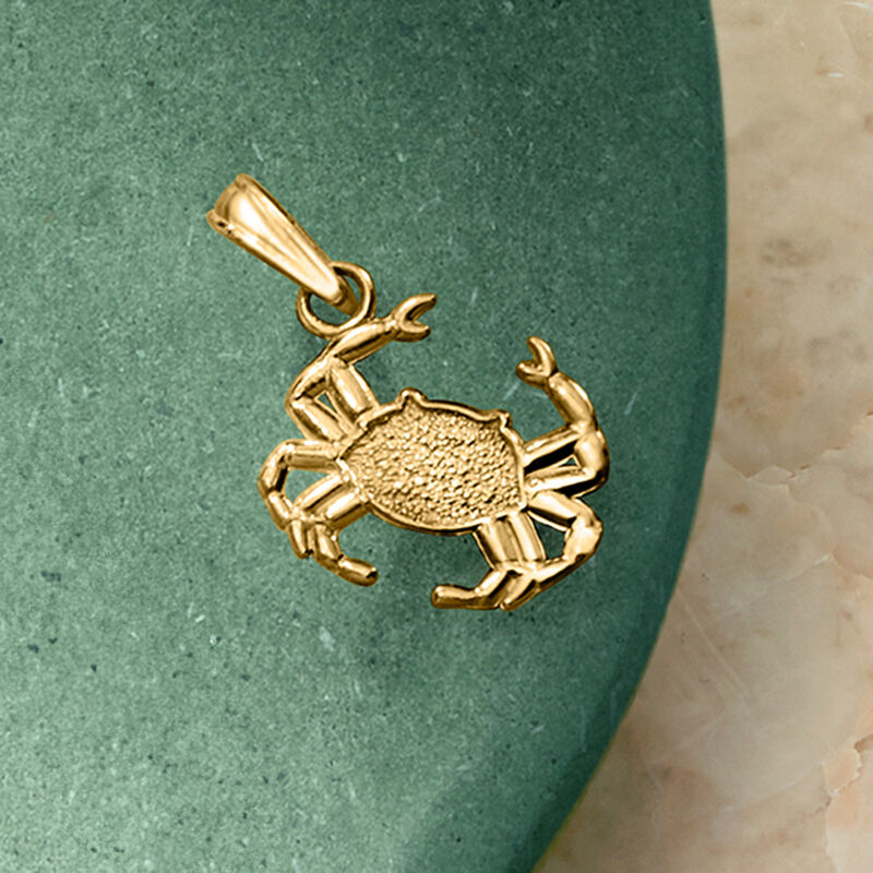 10kt Yellow Gold Crab Pendant  image number 2