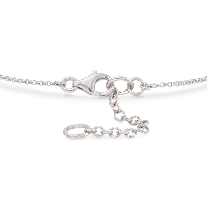 .10 ct. t.w. Diamond Bar Bracelet in Sterling Silver. 7&quot; image number 2