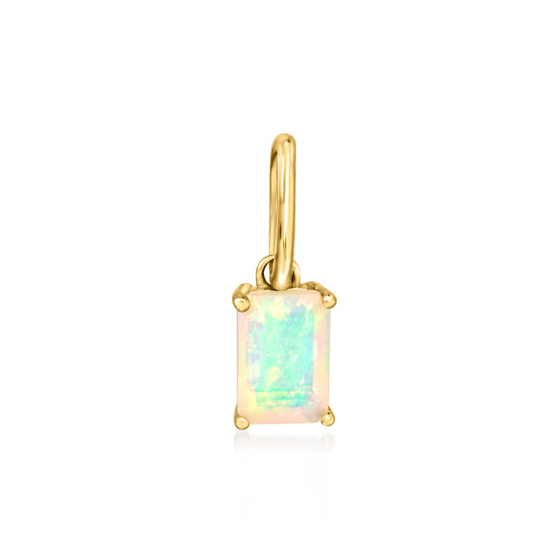 October/Opal - Birthstone Pendant in 10kt Yellow Gold  image number 0
