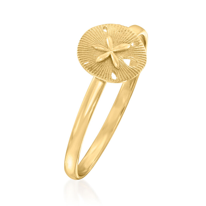 10kt Yellow Gold Sand Dollar Ring image number 2