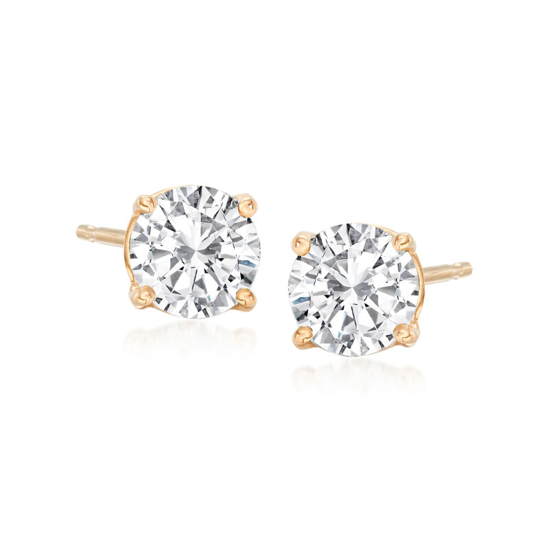 1.00 ct. t.w. Diamond Stud Earrings in 14kt Yellow Gold image number 0