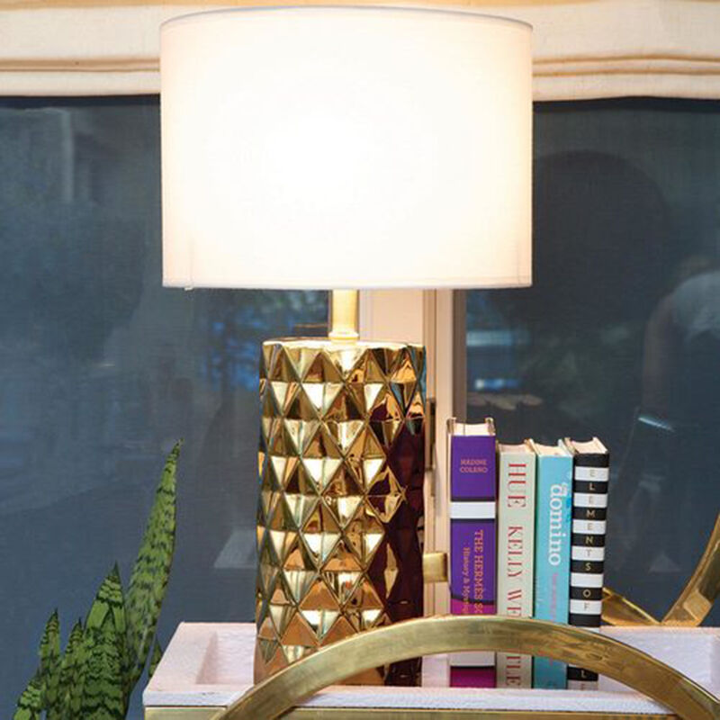 Gold Studded Glass Lamp image number 2