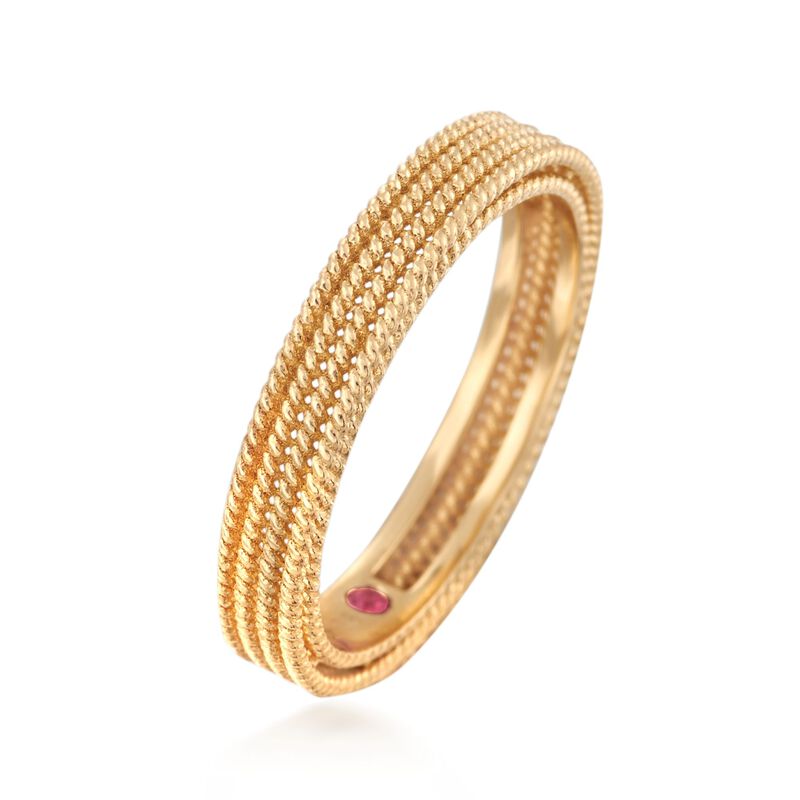 Roberto Coin &quot;Symphony&quot; Barocco Ring in 18kt Yellow Gold. Size 7 image number 2