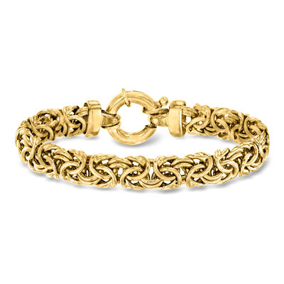 18kt Gold Over Sterling Medium Byzantine Bracelet