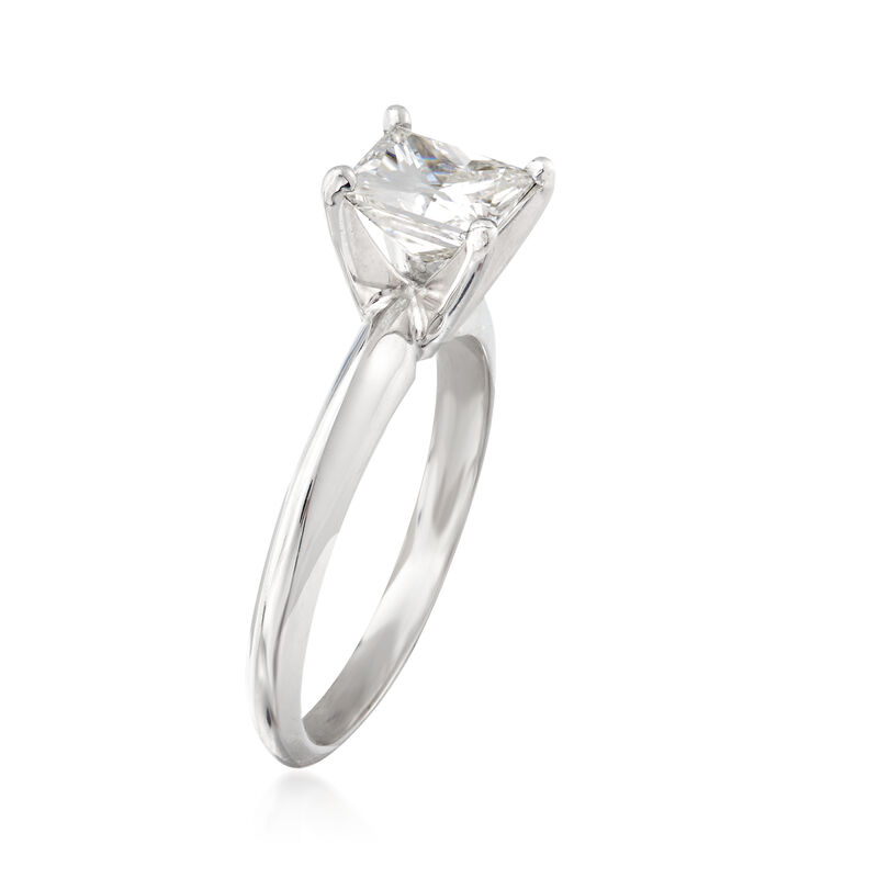 1.21 Carat Certified Princess-Cut Diamond Ring in 14kt White Gold image number 2
