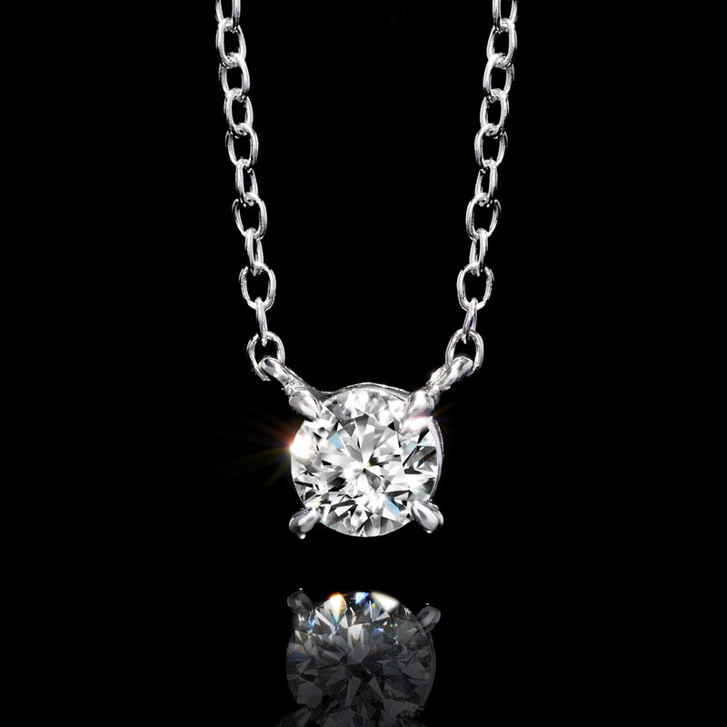 .25 Carat Lab-Grown Diamond Solitaire Necklace in Sterling Silver image number 2
