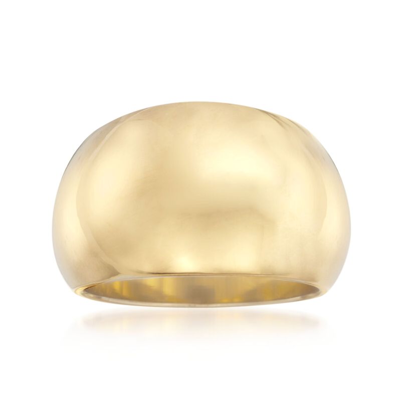 Andiamo 14kt Yellow Gold Over Resin Dome Ring image number 0