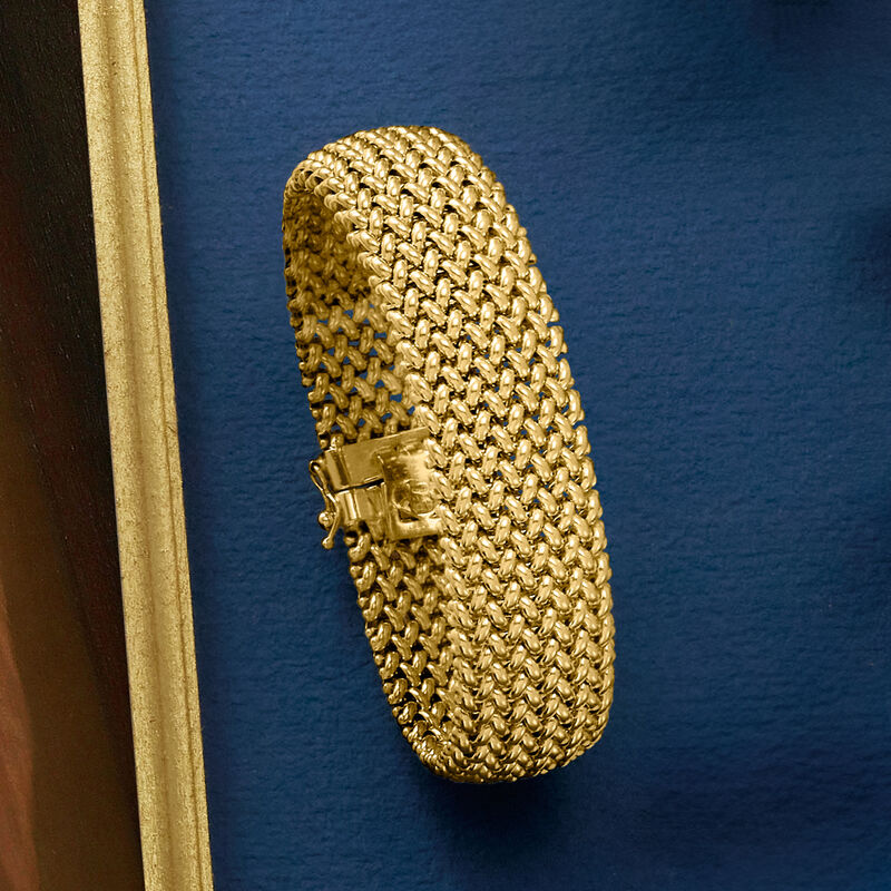 Italian 18kt Yellow Gold Riso Bracelet image number 4