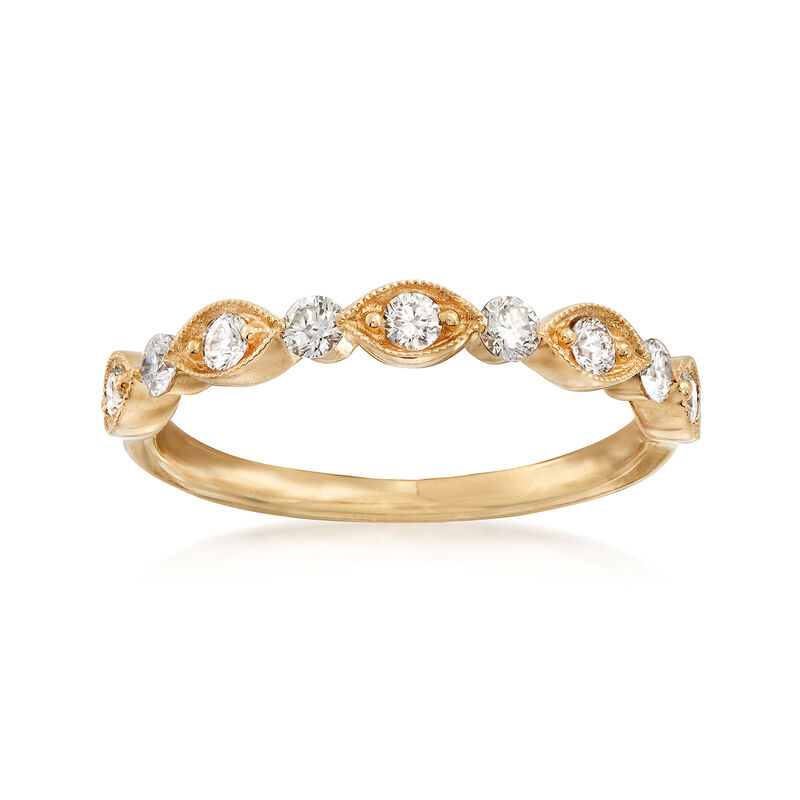 Henri Daussi .30 ct. t.w. Diamond Wedding Ring in 18kt Yellow Gold image number 0