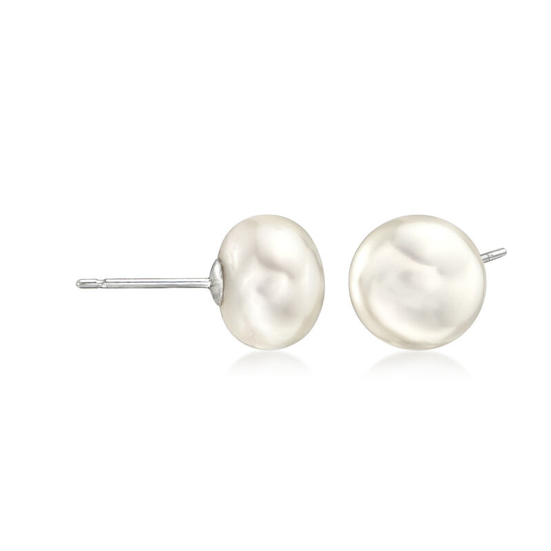 8.5-9mm Cultured Pearl Jewelry Set: Earrings, Bracelet and Necklace in Sterling Silver. 18&quot; image number 6