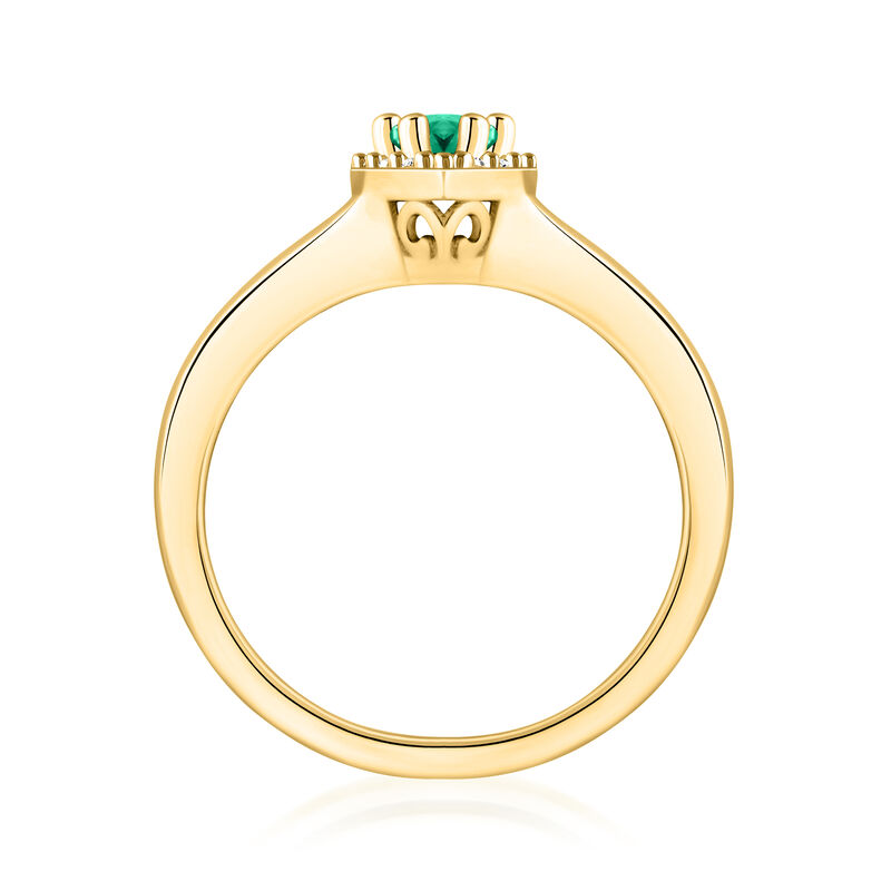 .40 Carat Emerald Ring with .10 ct. t.w. Diamonds in 14kt Yellow Gold. Size 9 image number 2