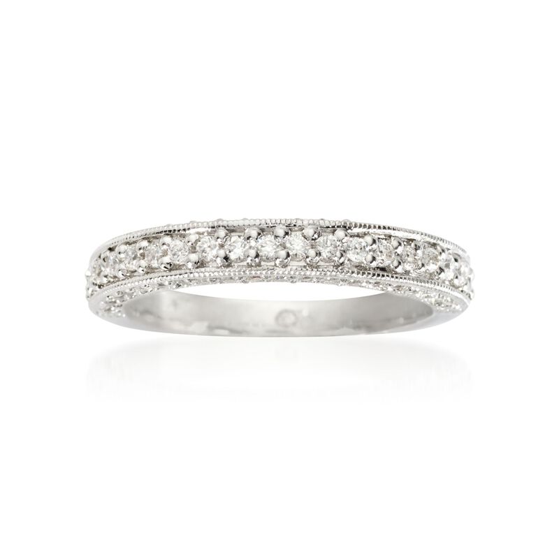 Gabriel Designs .45 ct. t.w. Diamond Wedding Ring in 14kt White Gold image number 0