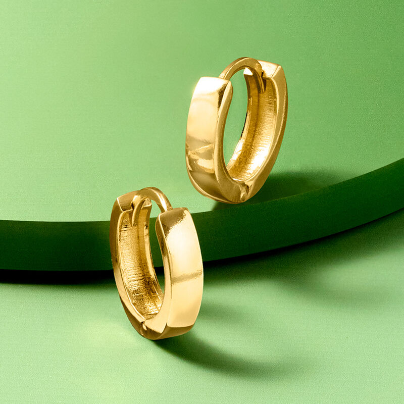 18kt Gold Vermeil Hoop Earrings. 1/2&quot; image number 3