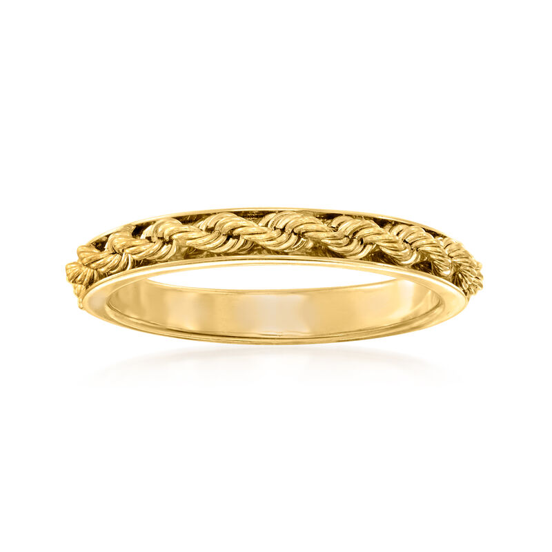Italian 14kt Yellow Gold Rope-Design Ring image number 0