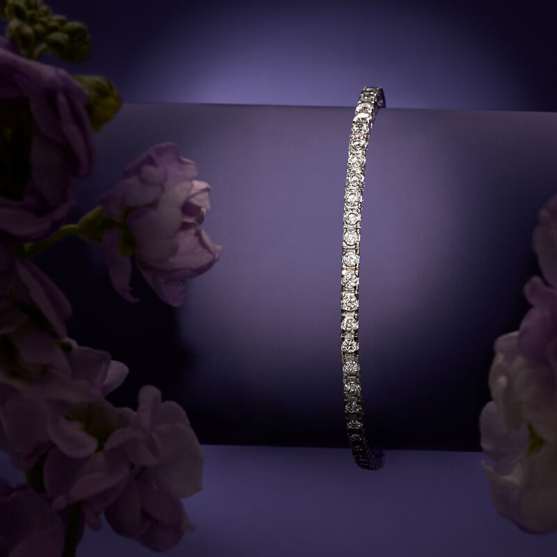 3.00 ct. t.w. Diamond Tennis Bracelet in Sterling Silver image number 3