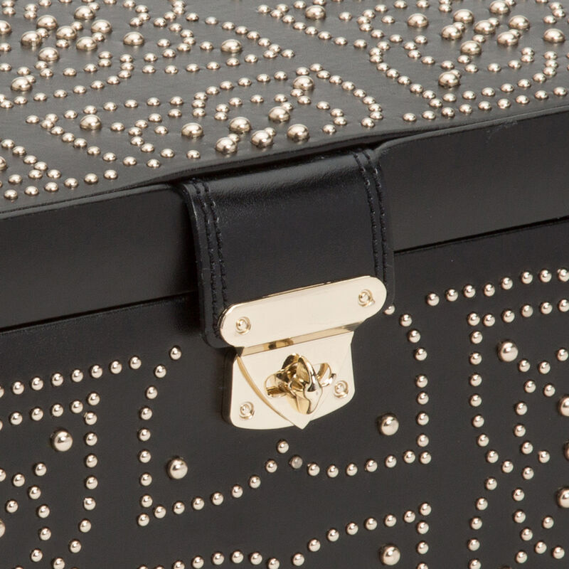 Wolf &quot;Marrakesh&quot; Black Leather Large Jewelry Box image number 3