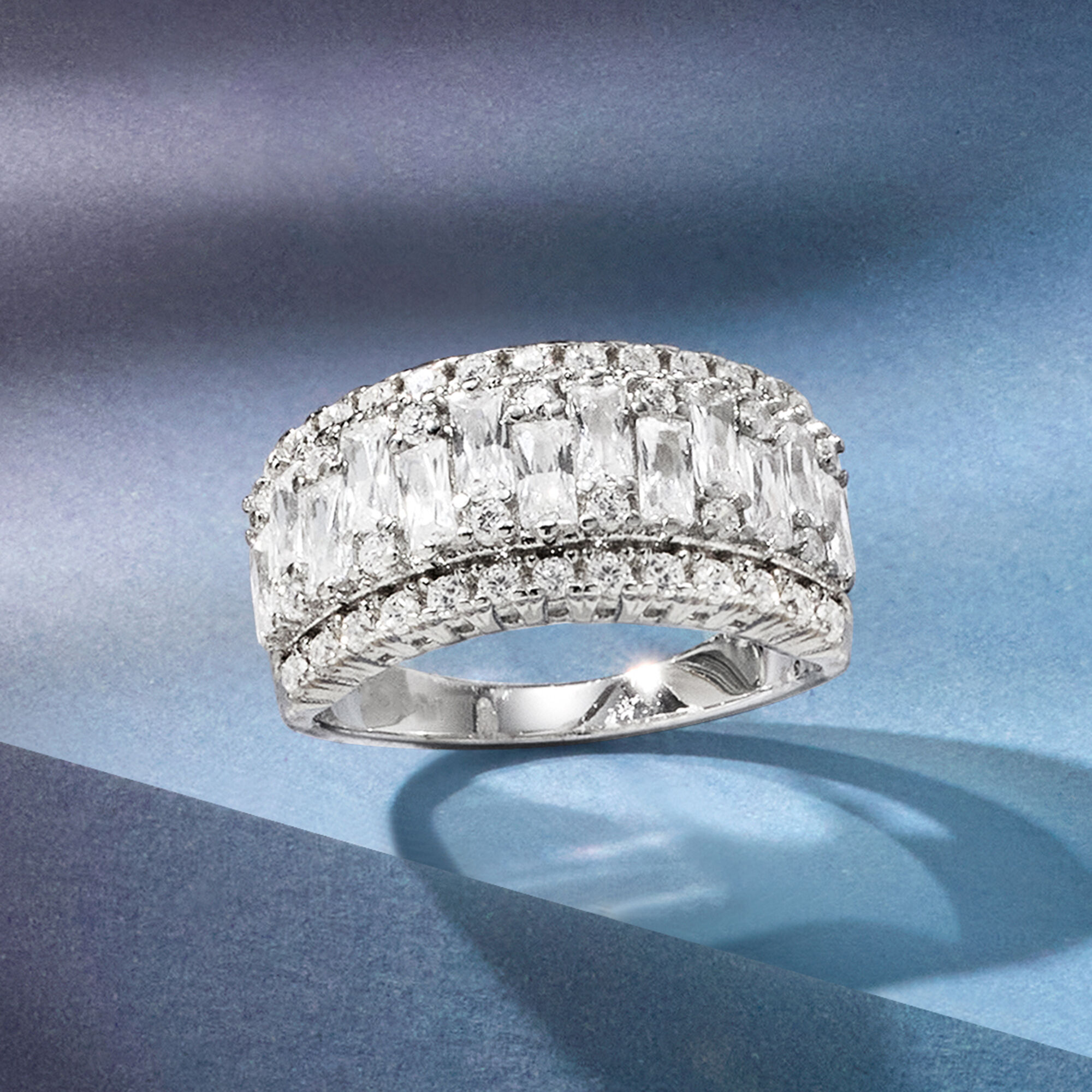 2.40 ct. t.w. CZ Ring in Sterling Silver