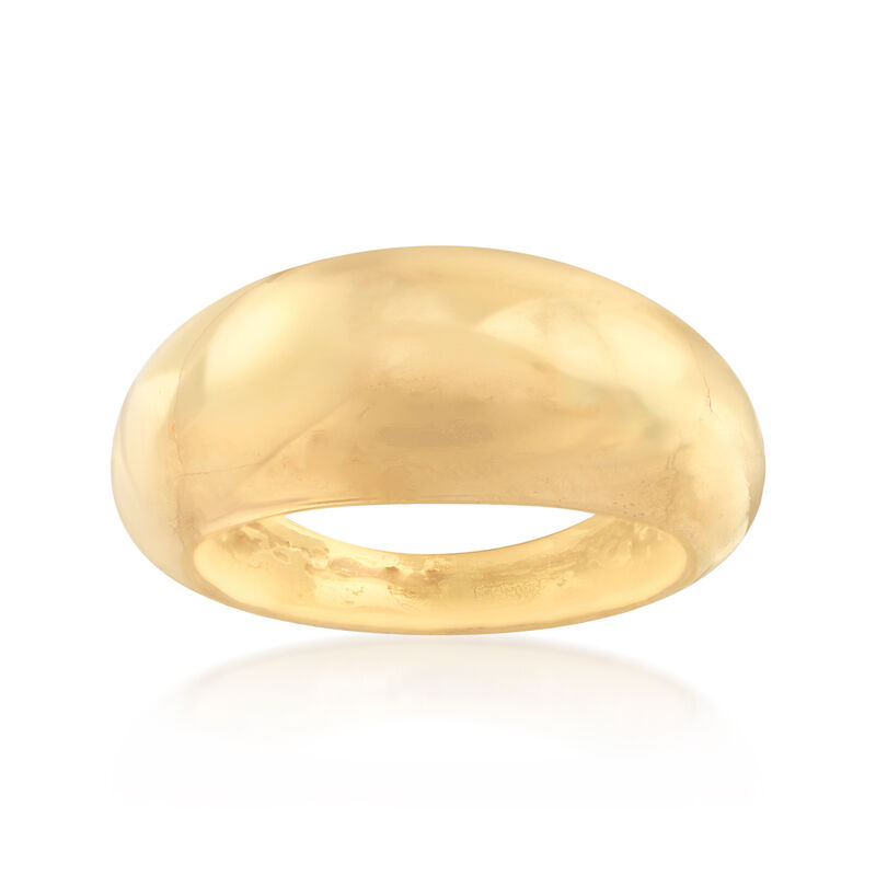 Italian 18kt Yellow Gold Small Dome Ring image number 0