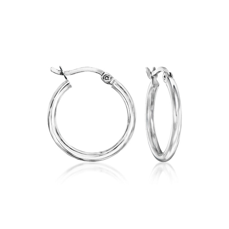 Sterling Silver Jewelry Set: Hoop Earrings with Three Pairs of Charms  image number 5