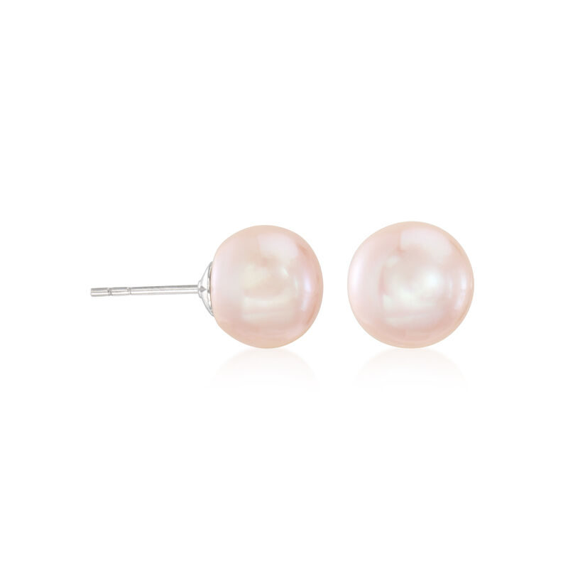 8-8.5mm Multicolored Cultured Pearl Jewelry Set: Eight Pairs of Stud Earrings with Sterling Silver  image number 7