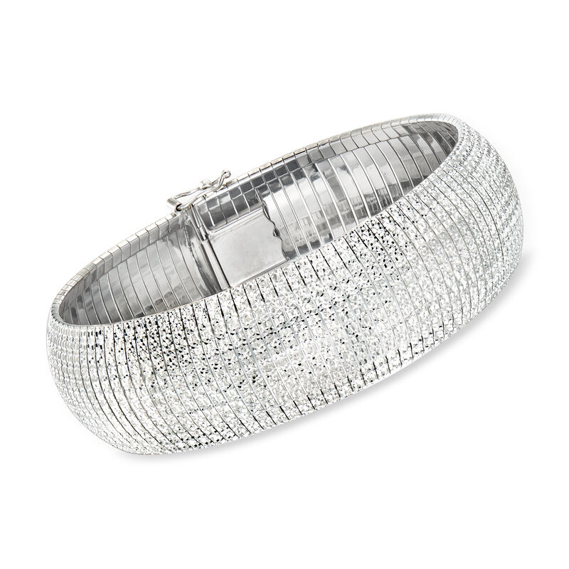 Charles Garnier Medium Sterling Silver Omega Bracelet. 7.5&quot; image number 0