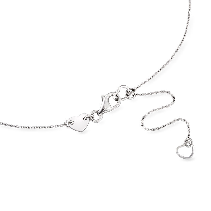 C. 2010 Vintage .45 ct. t.w. Diamond Necklace in 18kt White Gold. 16" image number 2