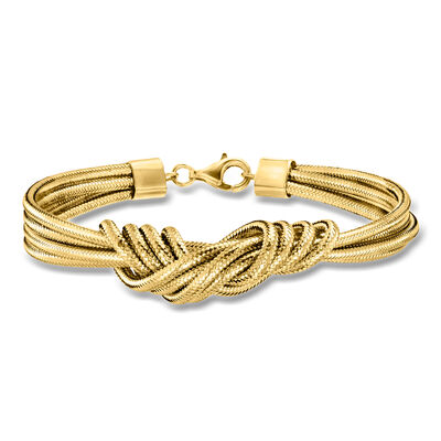Italian Flex Knot Bracelet with 18kt Gold Over Sterling