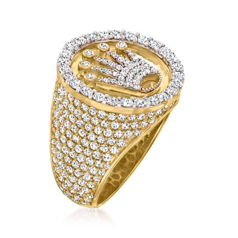Men's 3.50 ct. t.w. Diamond Crown Ring in 14kt Yellow Gold image number 1