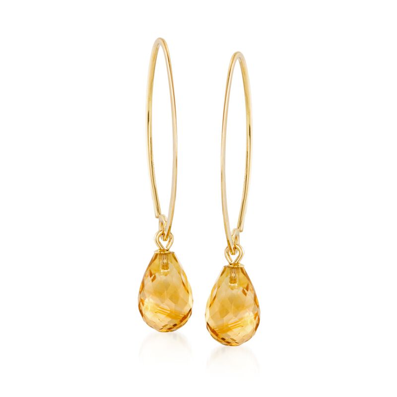 5.75 ct. t.w. Citrine Earrings in 14kt Yellow Gold image number 0