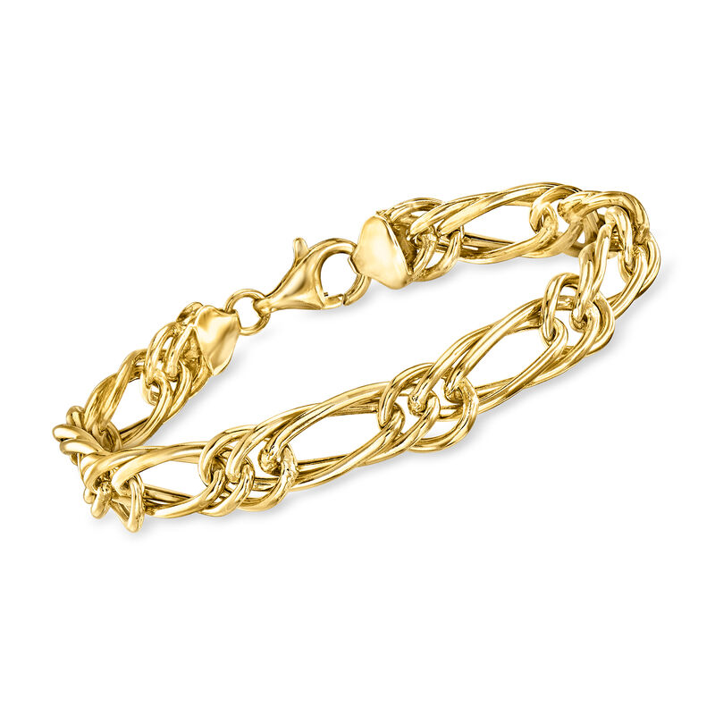 18kt Gold Over Sterling Multi-Link Bracelet image number 0