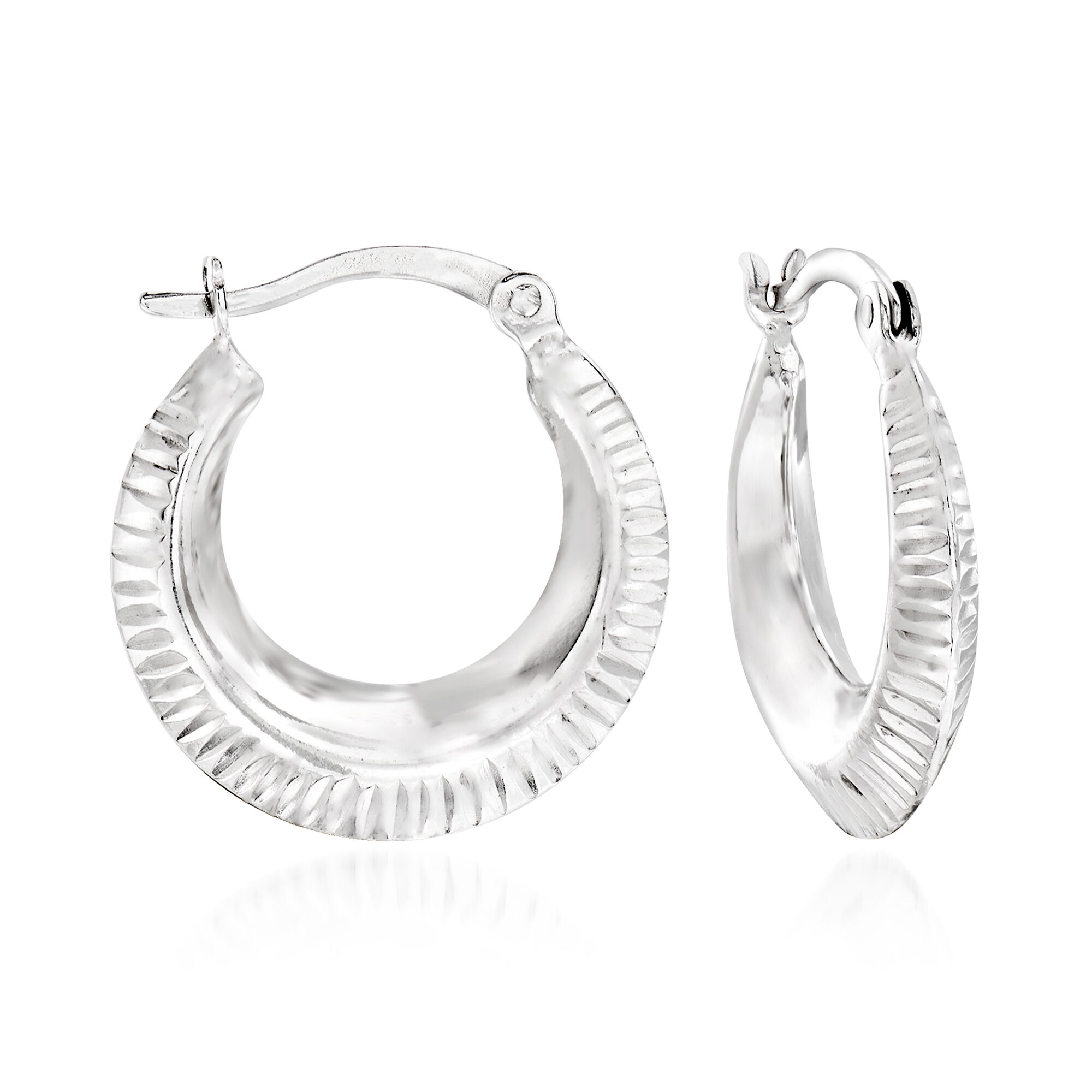 Ross Simons Sterling Silver Jewelry Set Three Pairs of Hoop Earrings. 3 4