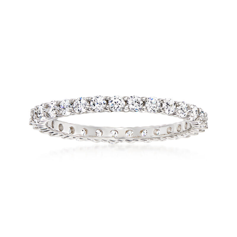 .80 ct. t.w. CZ Eternity Band in Sterling Silver image number 0