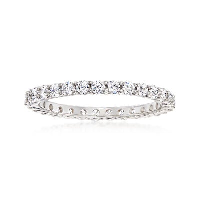 .80 ct. t.w. CZ Eternity Band in Sterling Silver .80 ct. t.w. CZ Eternity Band in Sterling Silver