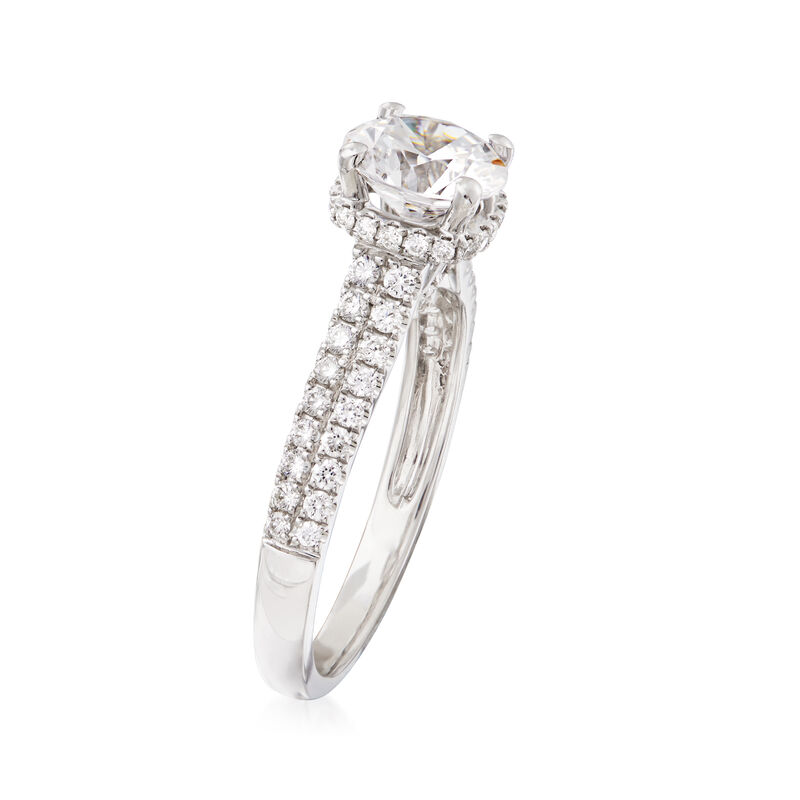 .37 ct. t.w. Diamond Engagement Ring Setting in 14kt White Gold image number 2