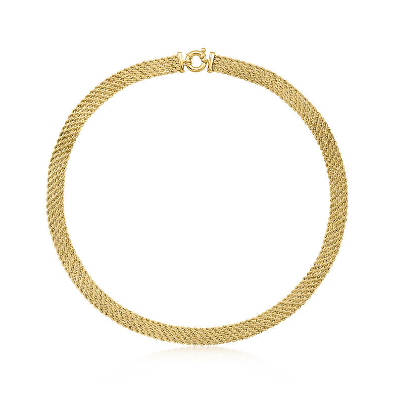 Italian 14kt Yellow Gold Multi-Row Rope-Chain Necklace image number 2